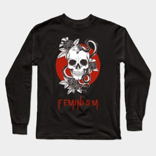 Skull & Snake Feminism Long Sleeve T-Shirt